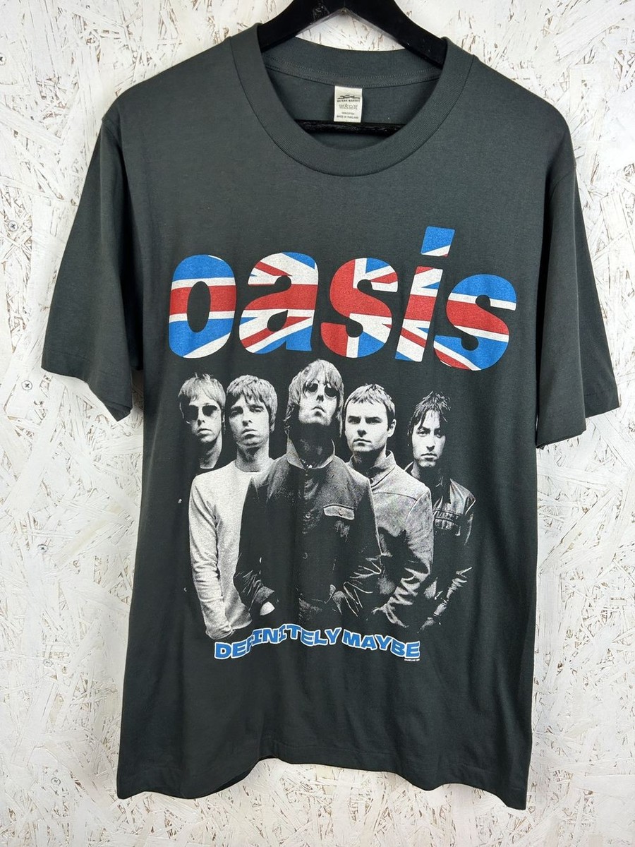 oasis Definitely Maybe 1994年　ヴィンテージ　Tシャツ 90s Vintage Oasis 1994 Definitely Maybe Eu Tour Boot Black