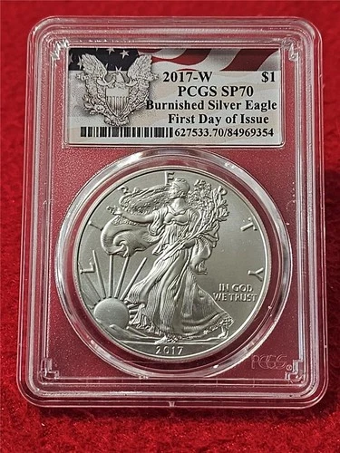 2017-W American Silver Eagle $1 Dollar ASE PCGS SP 70 BURNISHED FDI  #MF-T1323