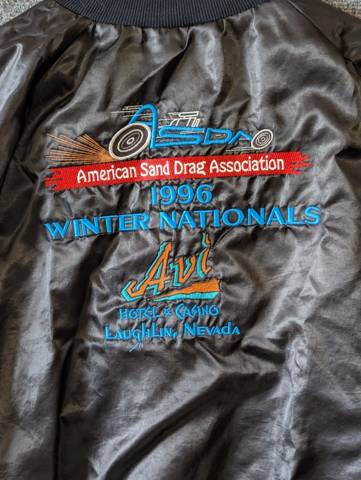 Vintage 90s WestArk Racing Bomber Jacket 3XL AC Delco ASDA Sand Drags Streetwear - product detail image 10