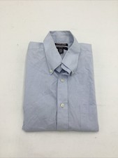 Kirkland Signature Mens Traditional Fit Non-Iron Shirt in Blue Size 16.5 34/35