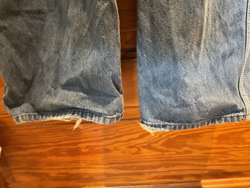 Red Kap Blue Jeans Overall Bibs 38 X 30 Worker Farmer Vintage - Picture 10 of 10