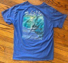 Salt Life T Shirt Youth Boys Girls l 10/12 Blue Shark
