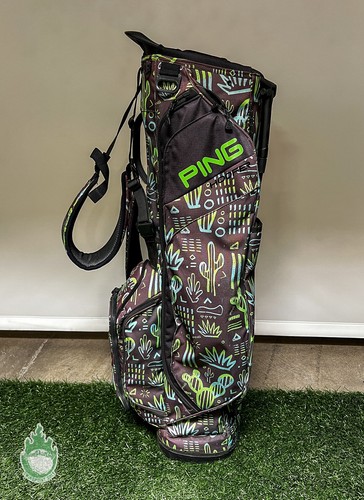 Used Ping Hoofer 2025 Neon Cactus Golf Cart/Carry Stand Bag 5-Way W/Rainhood - Picture 2 of 10