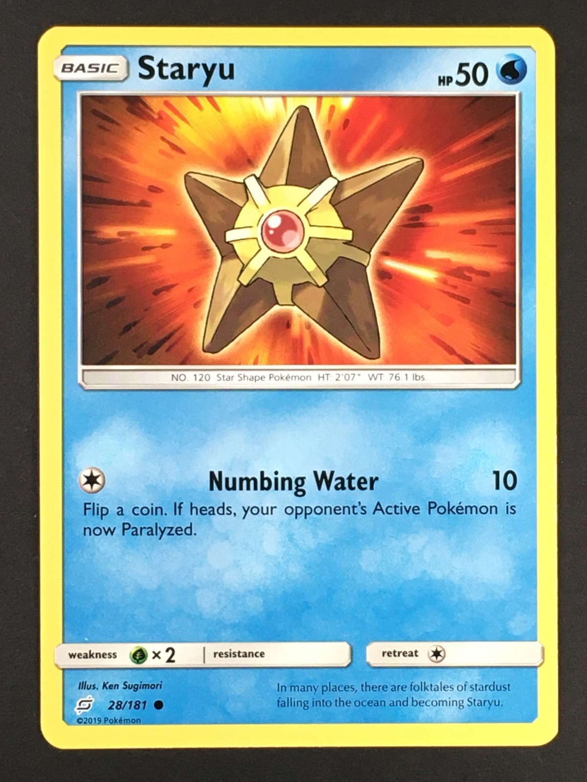 Pokemon Staryu 28/181 SM Team Up Regular Common LP