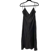 Watters &‎ Watters Black Slip Adjustable Spaghetti Strap Dress 8 Womens LBD Sexy