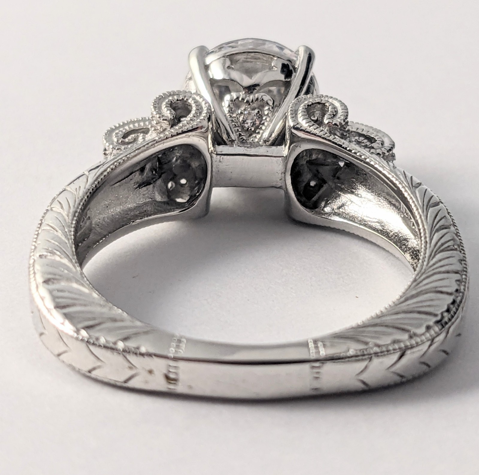 Solid Sterling Silver 9mm Round Cut Clear Stone B… - image 4