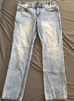 True Religion Ricky Relaxed Straight Mens Jeans, Size 34, ORG: 200$