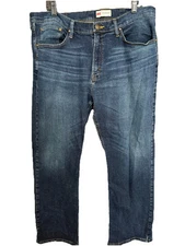 Wrangler Relaxed Bootcut Jeans Men’s 36x30 Stretch Blue Denim Western Cowboy
