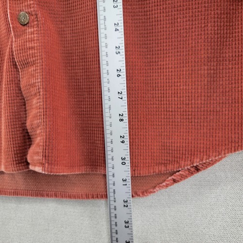 Territory Ahead Shirt Mens XL Rust Waffle Grid Corduroy Vintage Heavyweight - Picture 7 of 7