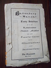 Revista The Housewife Battenberg manual con costuras de encaje (20 páginas, 1901)