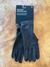 NWT Men  s Lululemon Fast and Free Fleece Run Gloves Sz Large Black