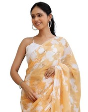 Ready to Wear 1-Minute Saree Indian Wedding Sari with Unstitched Blouse