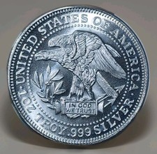 1 Oz NWTM-Silver Trade Unit .999 Fine Silver Round American Eagle & Scales 97.13 per troy oz