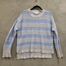 Habitual Wool Alpaca Blend Sweater Womens Size Large Striped Soft Cozy Warm