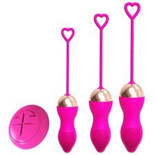 Remote Silicone Vibrating Heavy Double Kegel Balls Set Pelvic Floor Exerciser