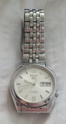 SEIKO 5 7S26-01V0 Silver Dial 21 Jewels Date Japan 