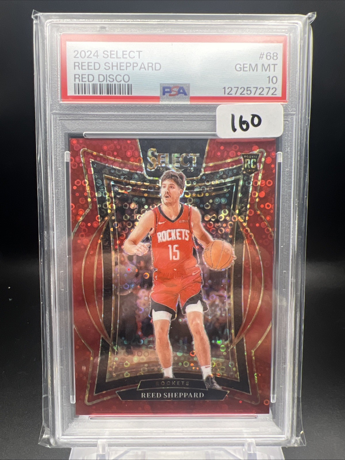 2024-25 Panini Select Reed Sheppard #68 Concourse Red Disco RC /49 PSA 10