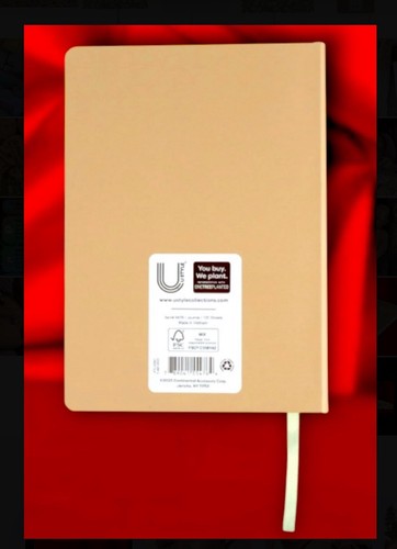 Ecokind Journal U-Stil: weicher PU-Einband, bedruckter Rand, 120 Blatt, 8”x9,75” hellbraun - Bild 17 von 24