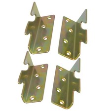  4 PCS Bed Hinge Corner Code Rail Bracket Frame Center Support Connecting Gemel