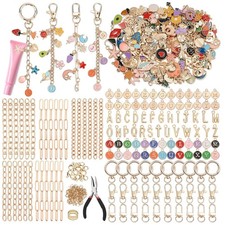 Creative Keychain Making Set with Tools  Charms