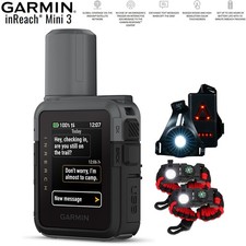 Garmin inReach Mini 3 Compact SOS Satellite Communicator  Safety Light Bundle