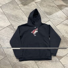 Arizona Coyotes Hoodie Boys XL Black NHL Hockey Laced Neck Reebok Pullover
