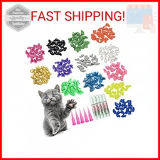 YMCCOOL 100pcs Cat Nail Caps/Tips Pet Cat kitten Paws Covers Control Paws of 10 