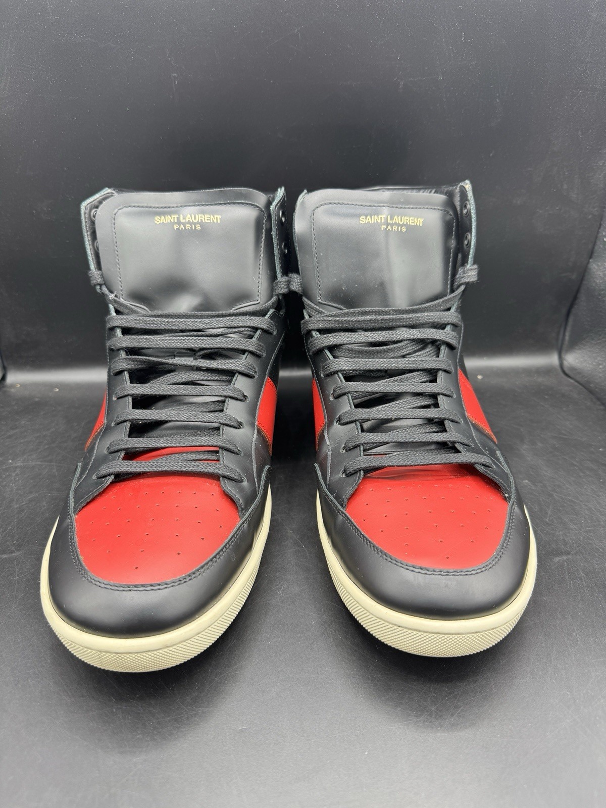 Saint Laurent SL 10H Court Classic Sneaker Alta 'Rosso' EUR 48 US Uomo 15