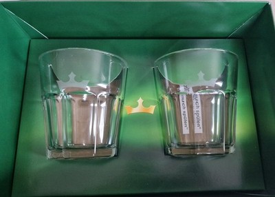 NEU Jacobs Krönung 2 Latte Gläser mit Krone - Selten