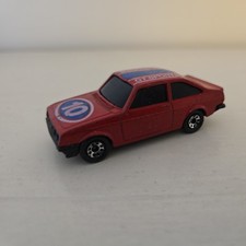 Matchbox Super GT Ford Escort RS2000 rot 10 Diecast Spielzeugauto Vintage 1985