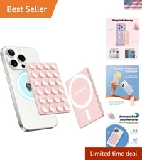 Magnetic Suction Phone Mount for Magsafe Case, Silicone Octo Cup Buddy Sticky Gr