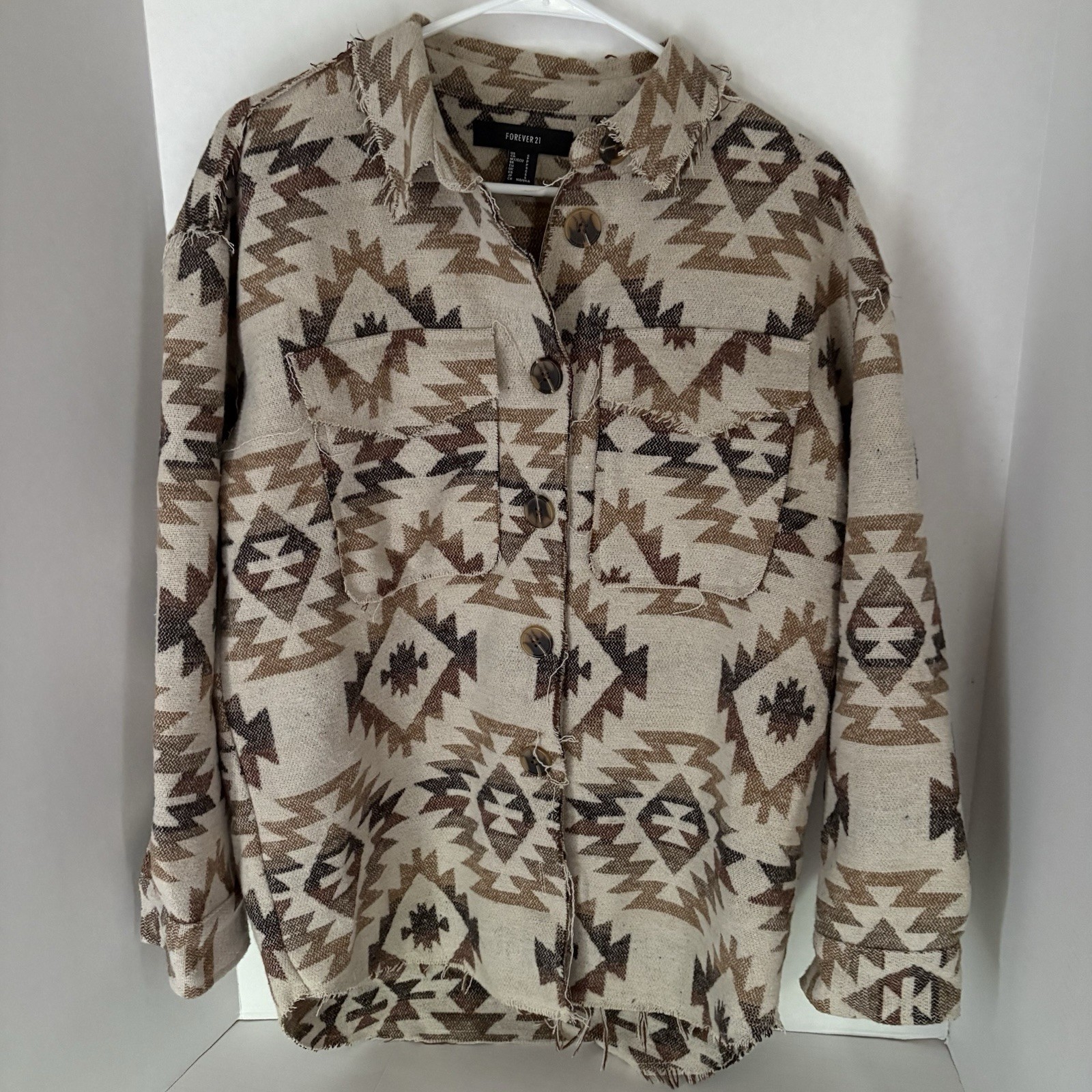 Fall Aztec Brown Shacket Jacket  Button Up Women’… - image 1