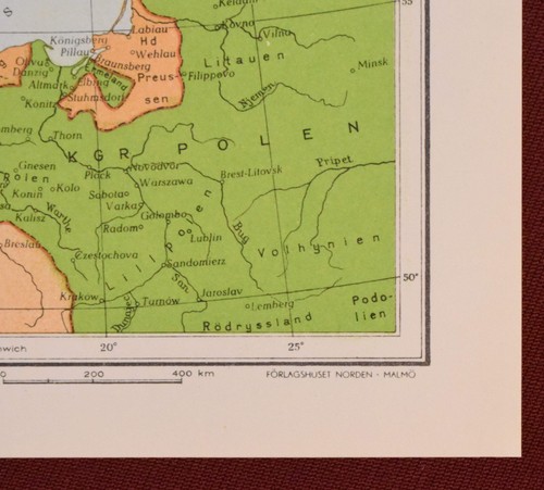 Carte de l'Empire suédois en 1660, plaque encyclopédie suédoise Svenska Väldet - Photo 11/12