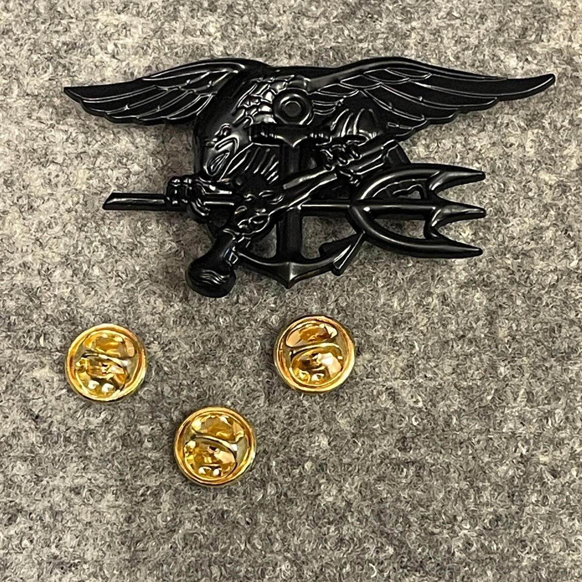 US Navy SEAL Team Black Metal Trident Chest Uniform Special