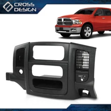 Fit For 1500-3500 02-05 Dodge Ram Dash Radio Bezel Climate Trim Panel Vent Black