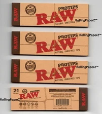 4 PKS- RAW Rolling Papers PROTIPS for Phatty Rolls, Custom Rolls/ Creative Rolls