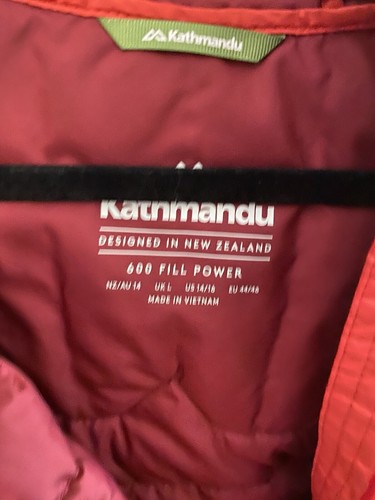 KATHMANDU Red Women's Heli Hooded Down Vest V3- 14. As New - Picture 2 of 8