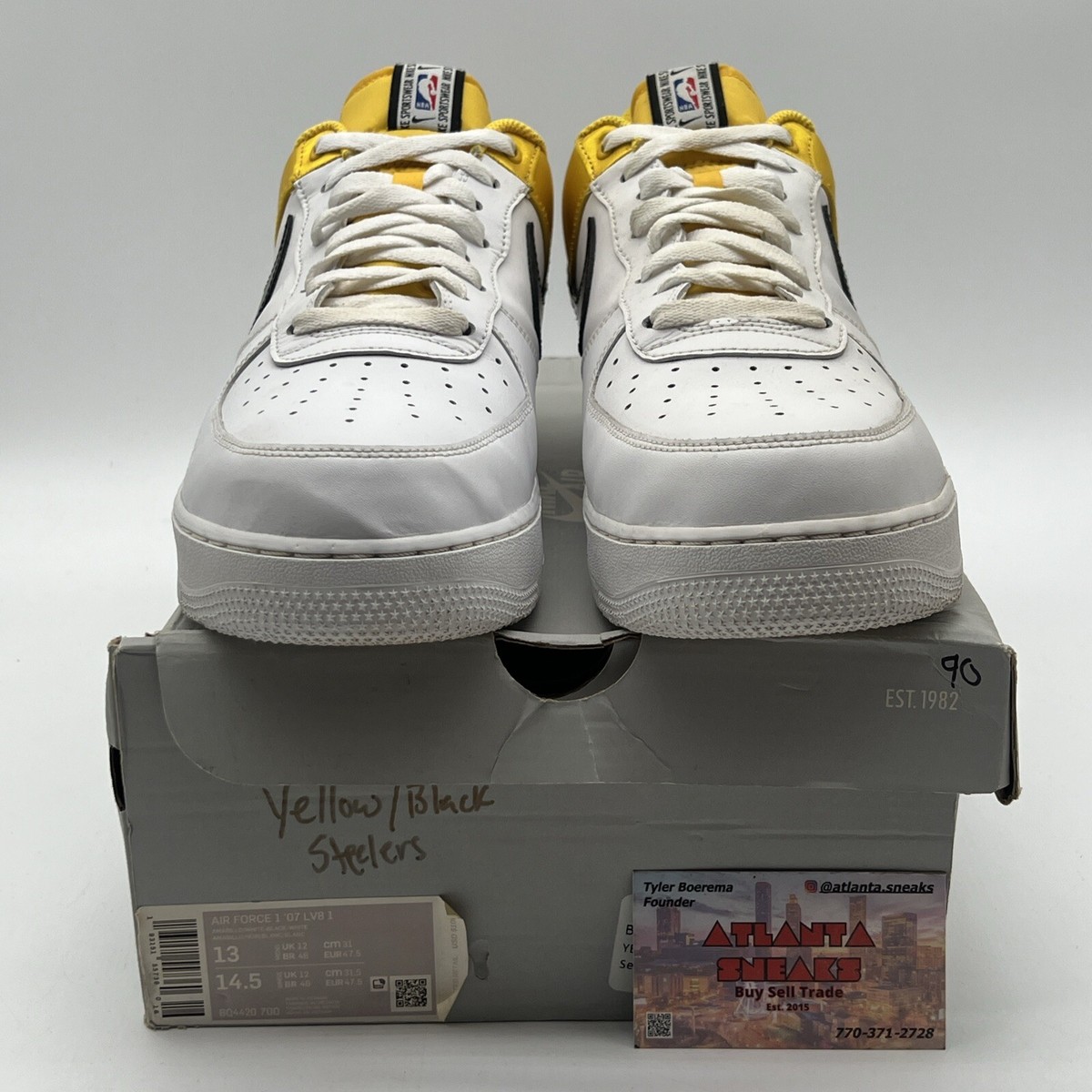 Size 13 NBA x Nike Air Force '07 LV8 Amarillo for sale online