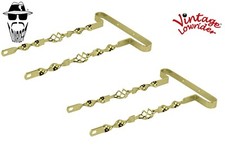 2 VINTAGE LOWRIDER CAGE FLAT TWISTED BUMPERS GOLD FRONT/ REAR 24"/26" BICYCLE.
