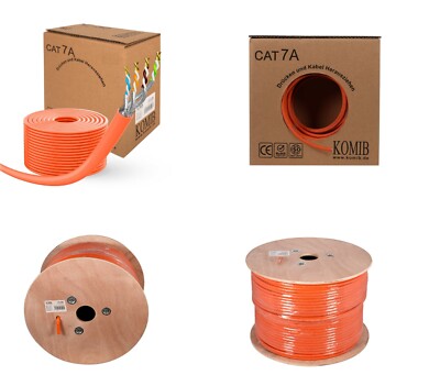 KOMIB CAT.7a Verlegekabel Gigabit Netzwerkkabel 100% KUPFER  1250Mhz S/FTP AWG23