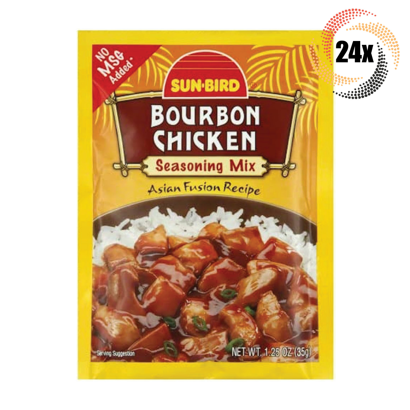24x Packets Sun Bird Bourbon Chicken Seasoning Mix | Authentic Taste | 1.25oz