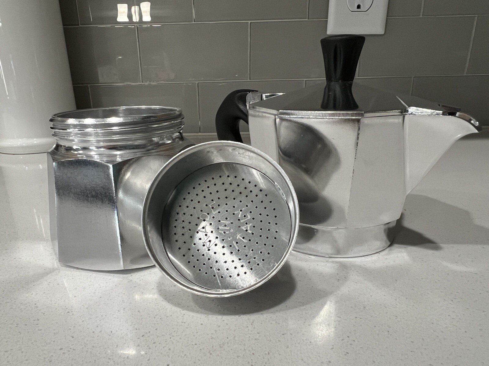 Bialetti 3 Cup Moka Stovetop Espresso Maker Silver (21464668) for