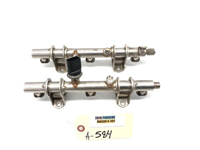 2015-2018 PORSCHE MACAN 3.0L V6 FUEL INJECTOR RAIL LINE SET X2 OEM
