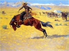 Morning on The Range Cowboy Horse Accent Tile Mural Kitchen Backsplash Ceramic