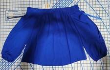 I.N.C. International Concepts Women's Off-The-Shoulder Blouse Goddess Blue Sz PS