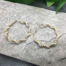 2 Gold-tone Earring Set Retro Dangle Drop Hook Hoop New Free Ship 6102