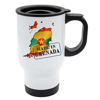 Made In Grenada Thermo Travel Mug - Weiß Edelstahl