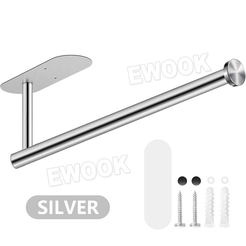 Paper Towel Holder Hanger Rack Kitchen Shelf Organizer Under