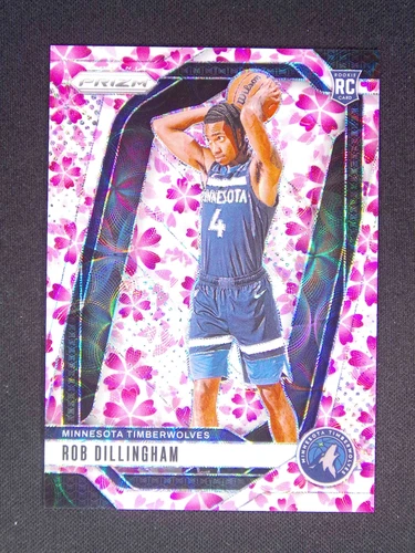2024-25 Panini Prizm Rob Dillingham #250 RC Rookie Choice Cherry Blossom /20