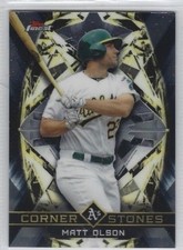 Matt Olson 2018 Topps Finest Baseball CORNERSTONES Insert #FC-MO Athletics